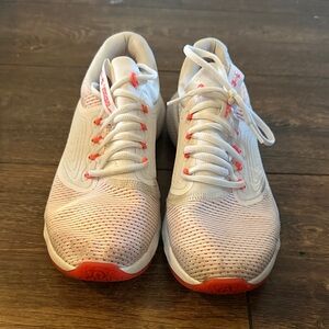 Under Armour White and Red Athletic Shoes